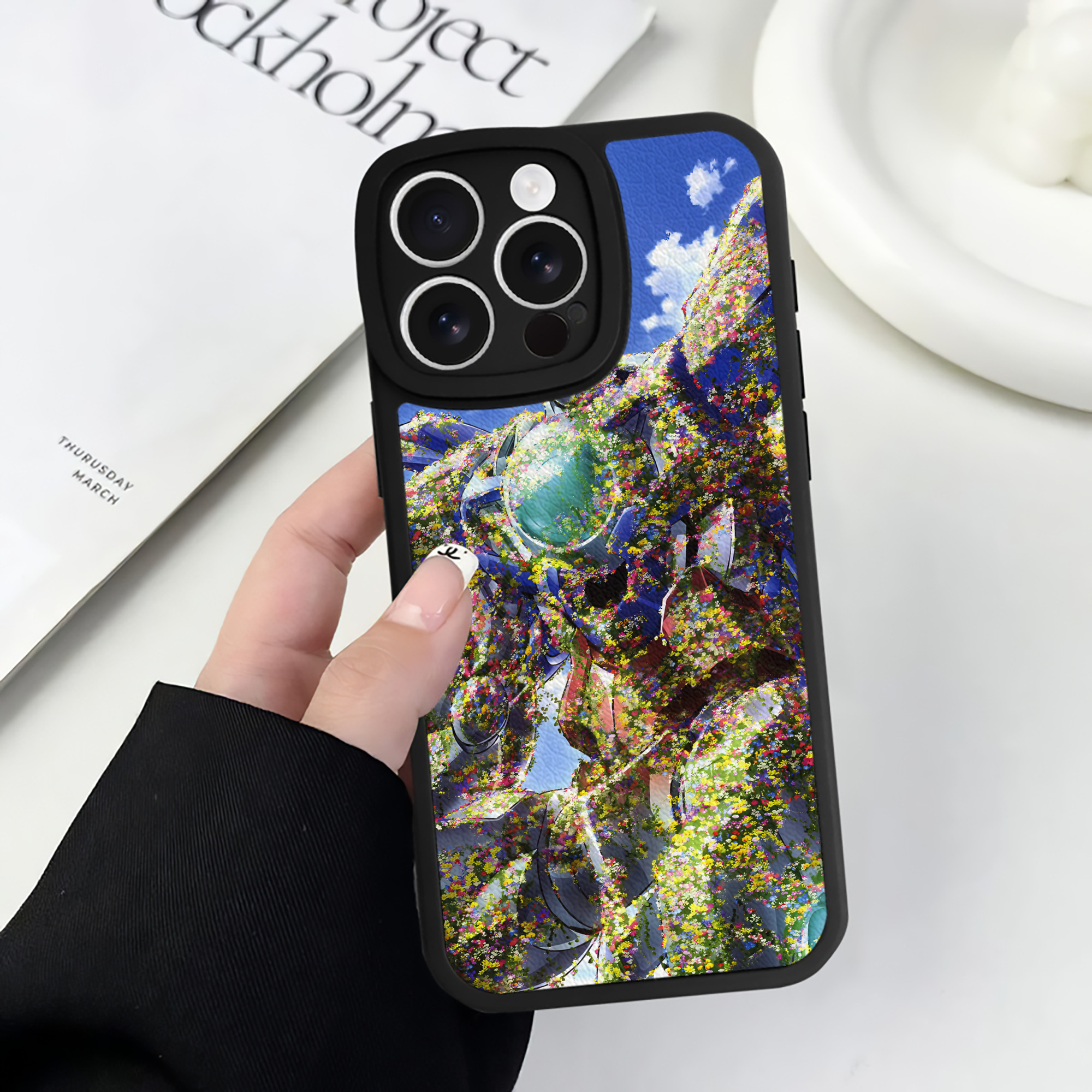 （画像用） 機動戦士ガンダム Mobile Suit Gundam 【iPhone 16シリーズ対応】シリコンスマホケース（レザー調） 材質：シリコン